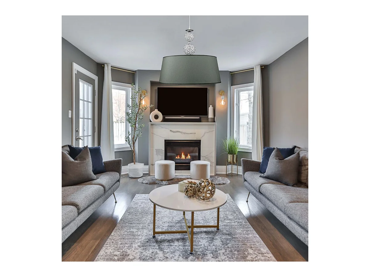 Lámpara de techo Kegan Lumit 60W altura regulable plata Ø54 cm