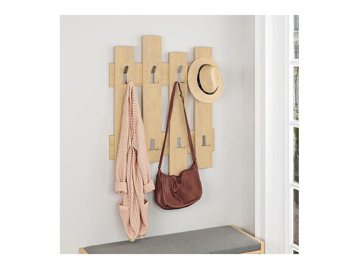 Perchero Pared 8 Ganchos - 81X64X4 Safir