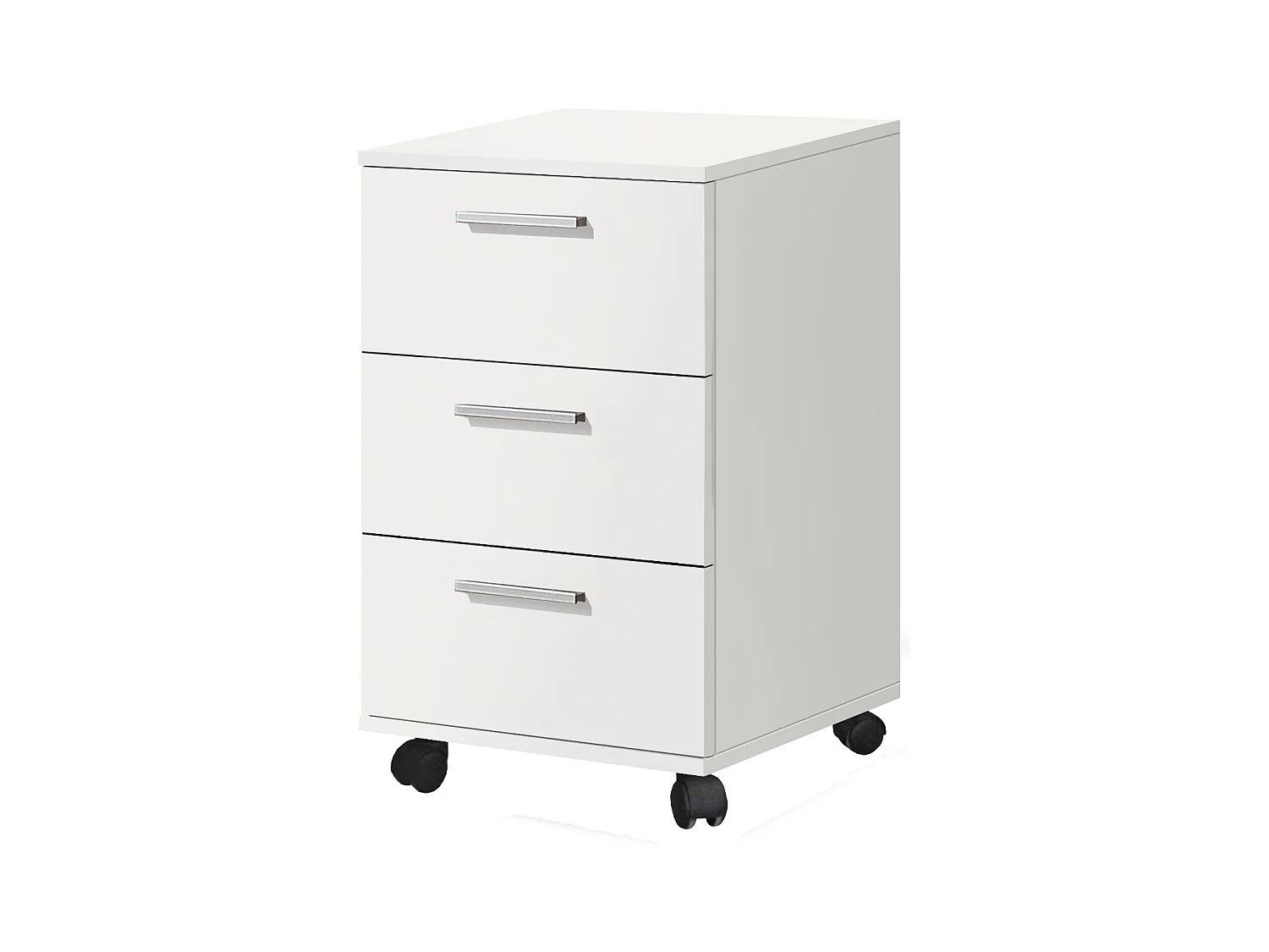 Commode 3 Tiroirs - 68X42X35 Blanc