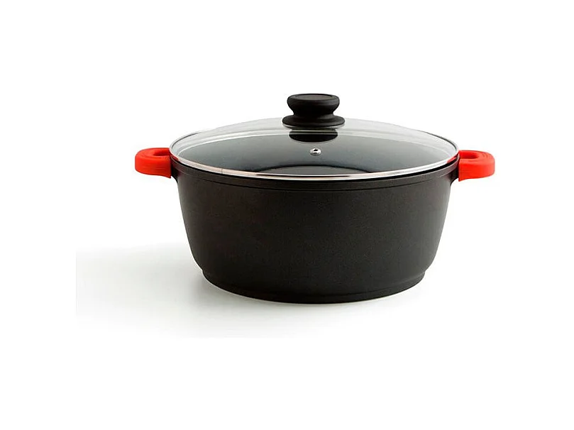 Cacerola Intense Quid asas de baquelita negro/rojo Ø24x11 cm