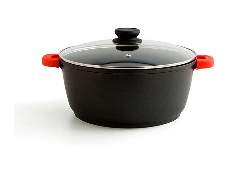 Cacerola Intense Quid asas de baquelita negro/rojo Ø24x11 cm