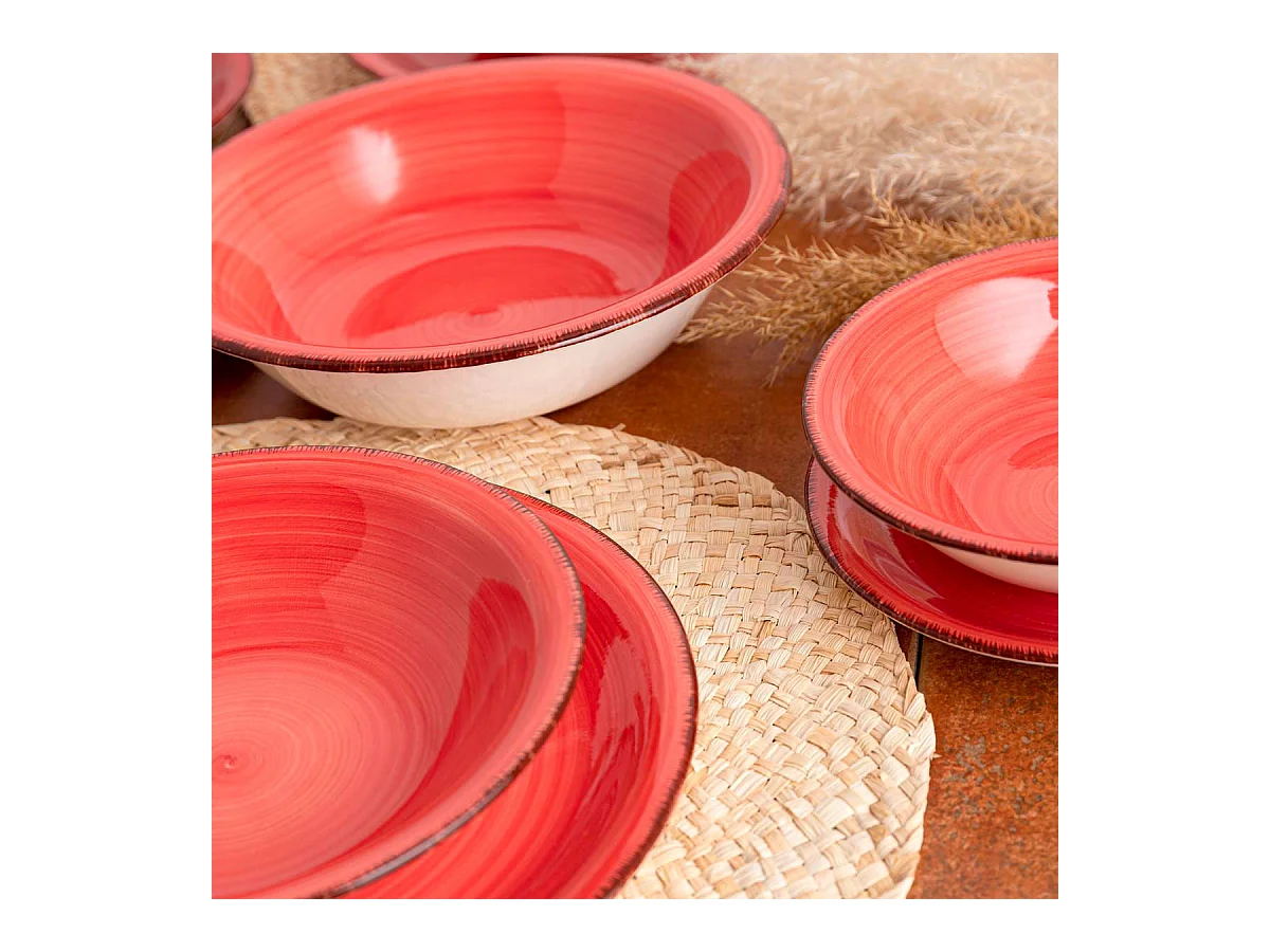 Vajilla Vita Quid 18 piezas 6 servicios coral