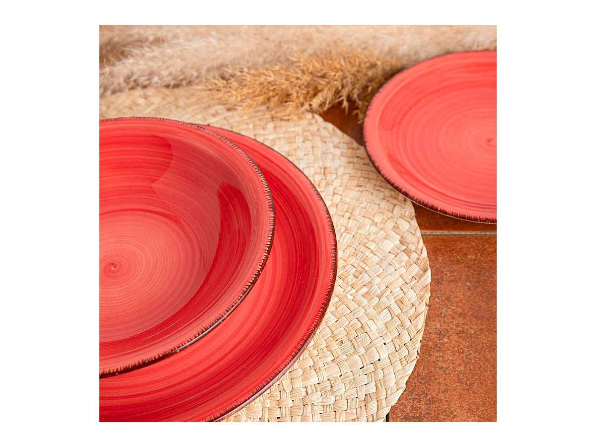 Vajilla Vita Quid 18 piezas 6 servicios coral