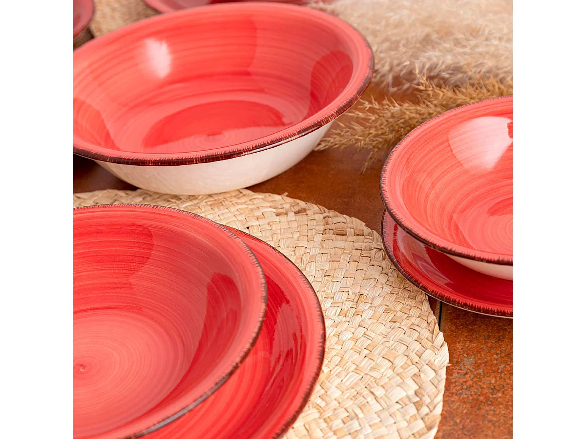 Vajilla Vita Quid 18 piezas 6 servicios coral