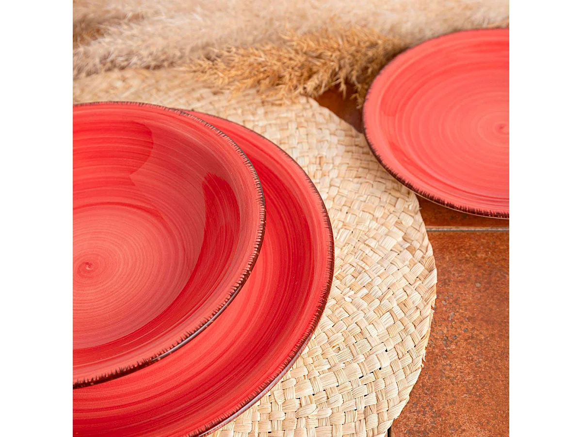 Vajilla Vita Quid 18 piezas 6 servicios coral