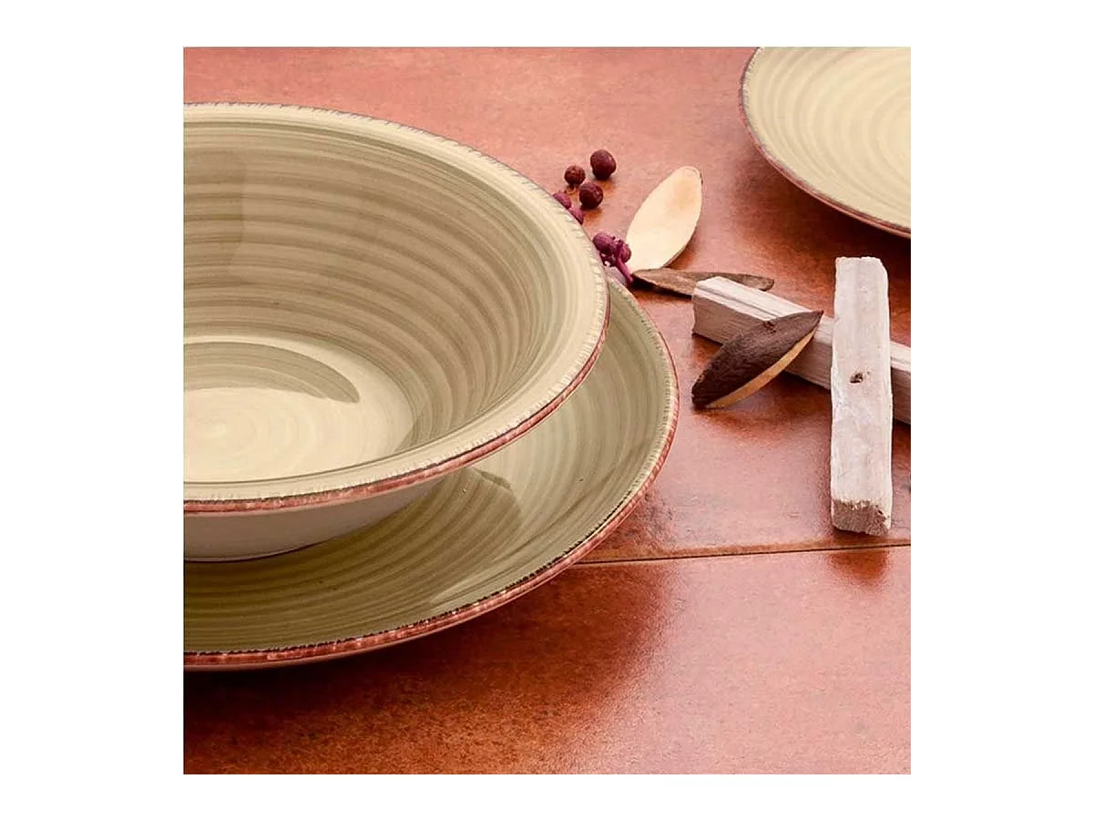 Vajilla Vita Natura Quid 18 piezas gres arena