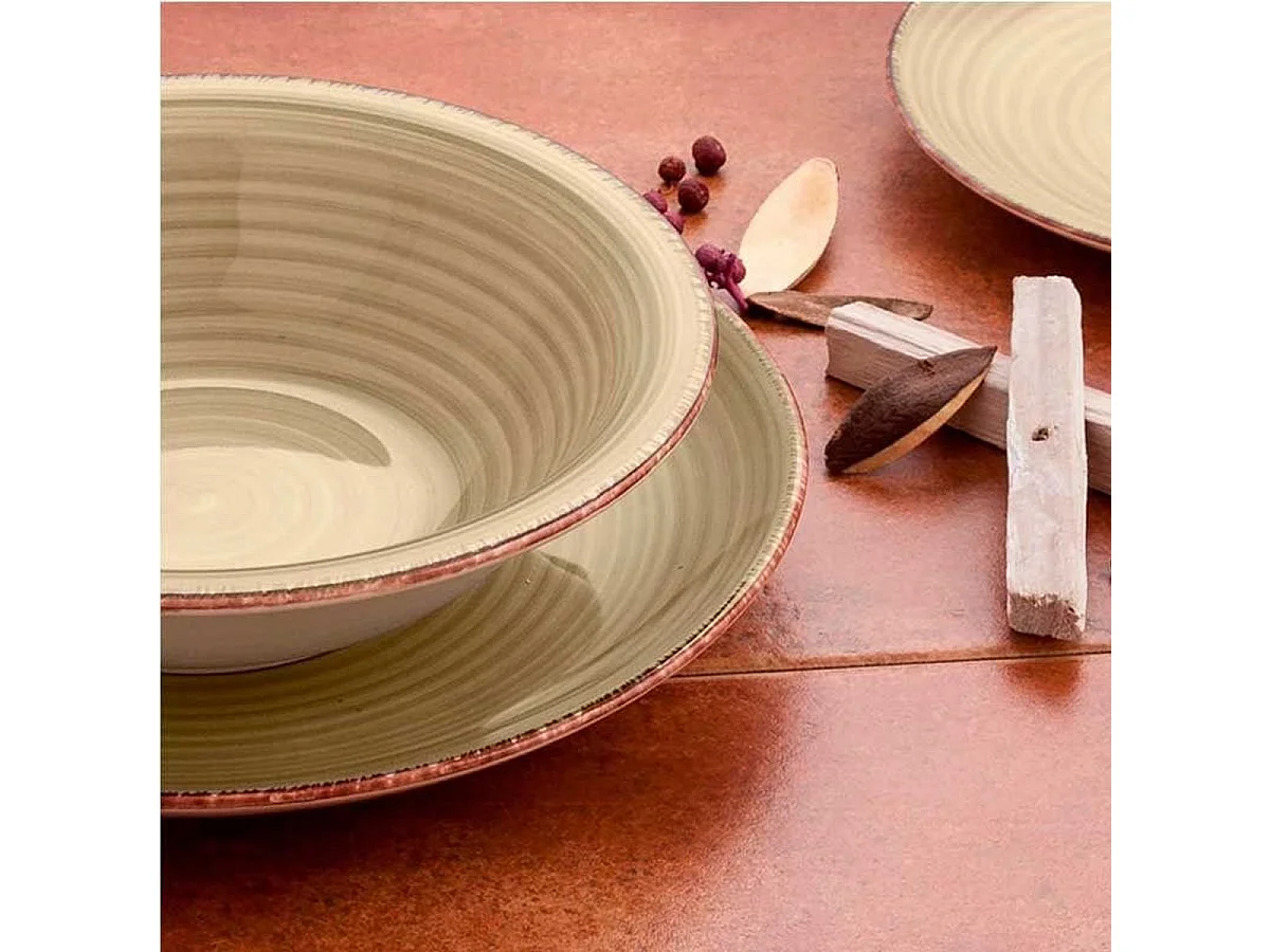 Vajilla Vita Natura Quid 18 piezas gres arena