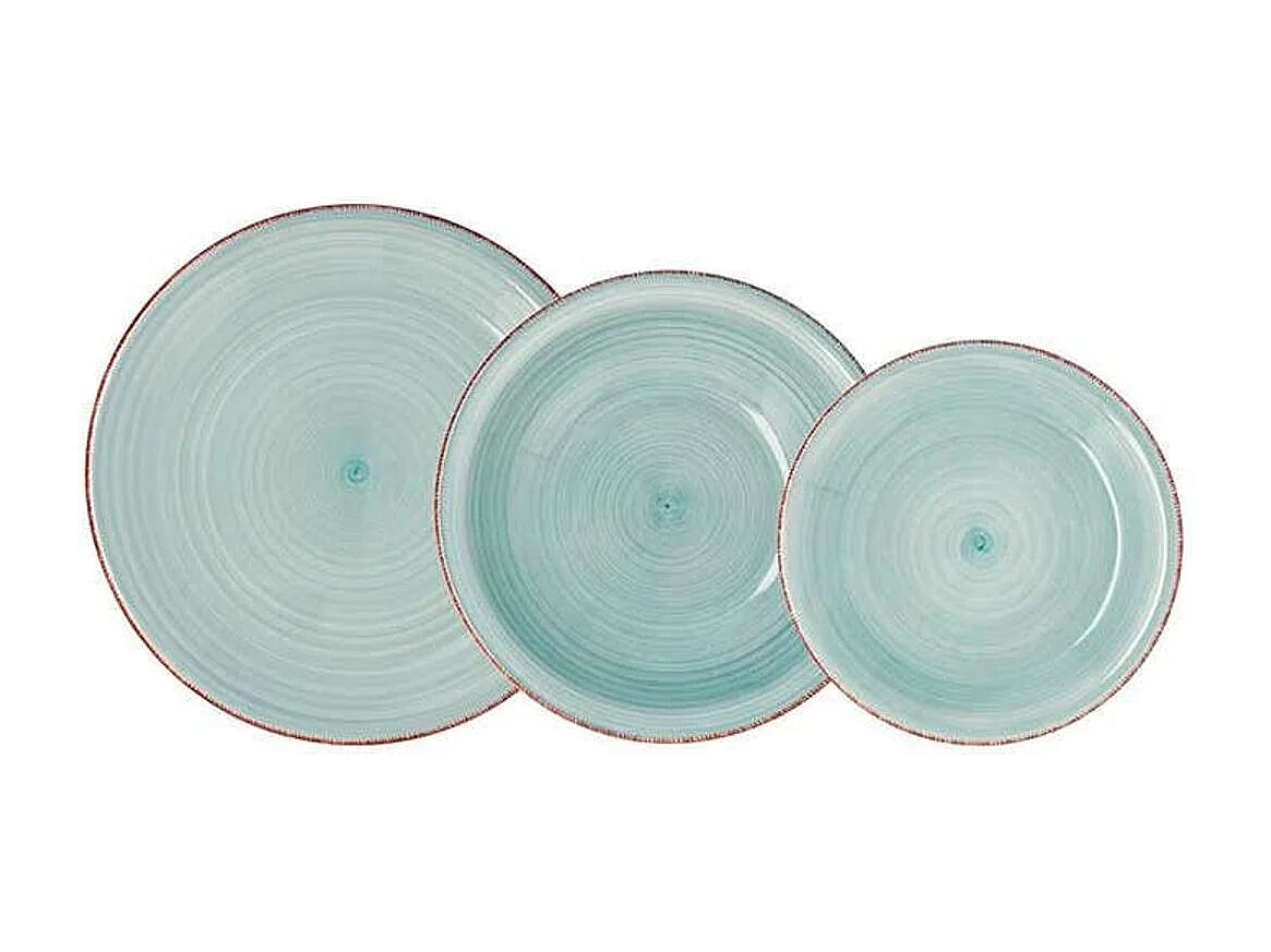 Vajilla Vita Aqua Quid 18 piezas gres azul