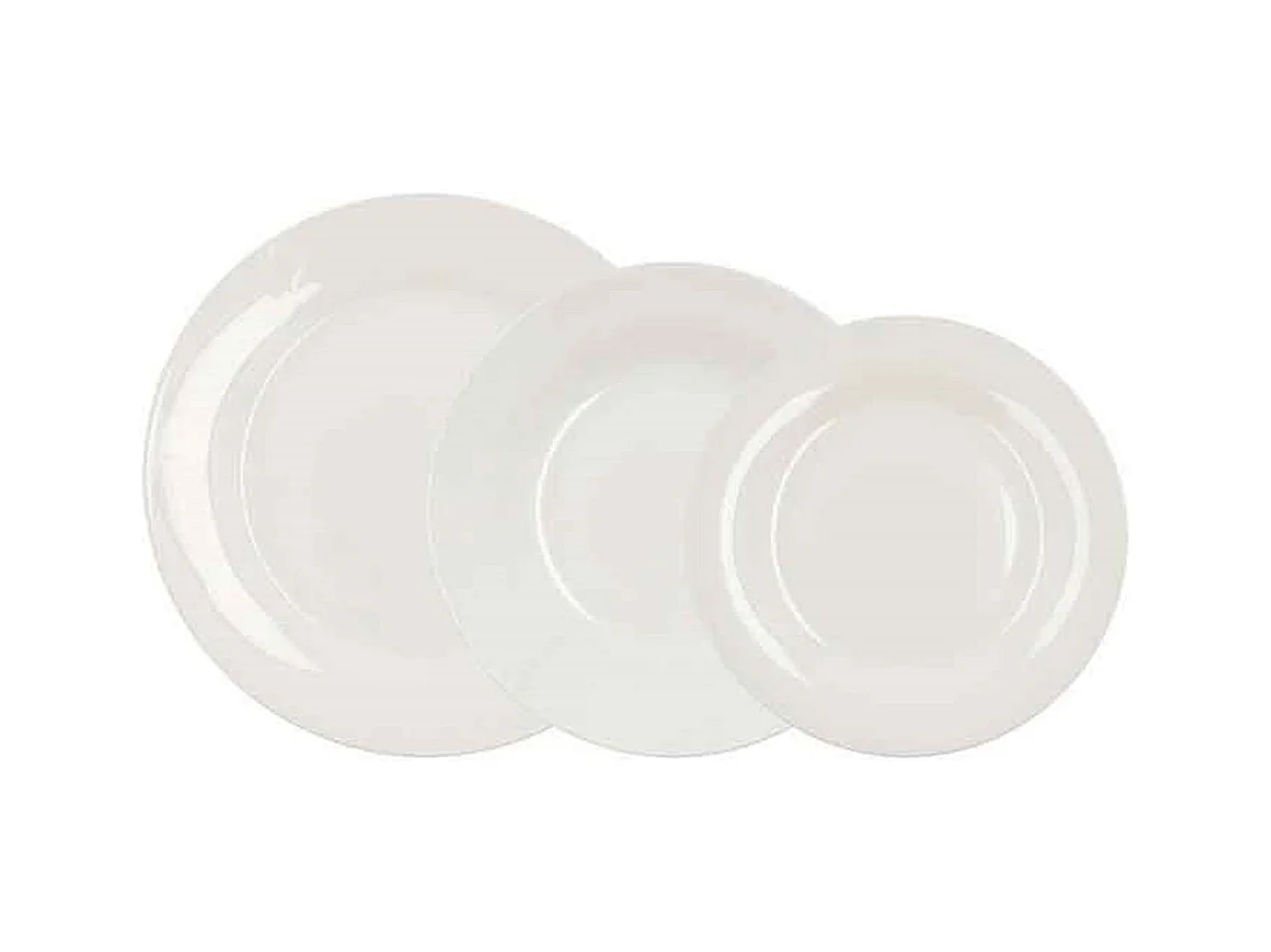 Vajilla Lis Bidasoa 18 piezas 6 servicios porcelana blanco