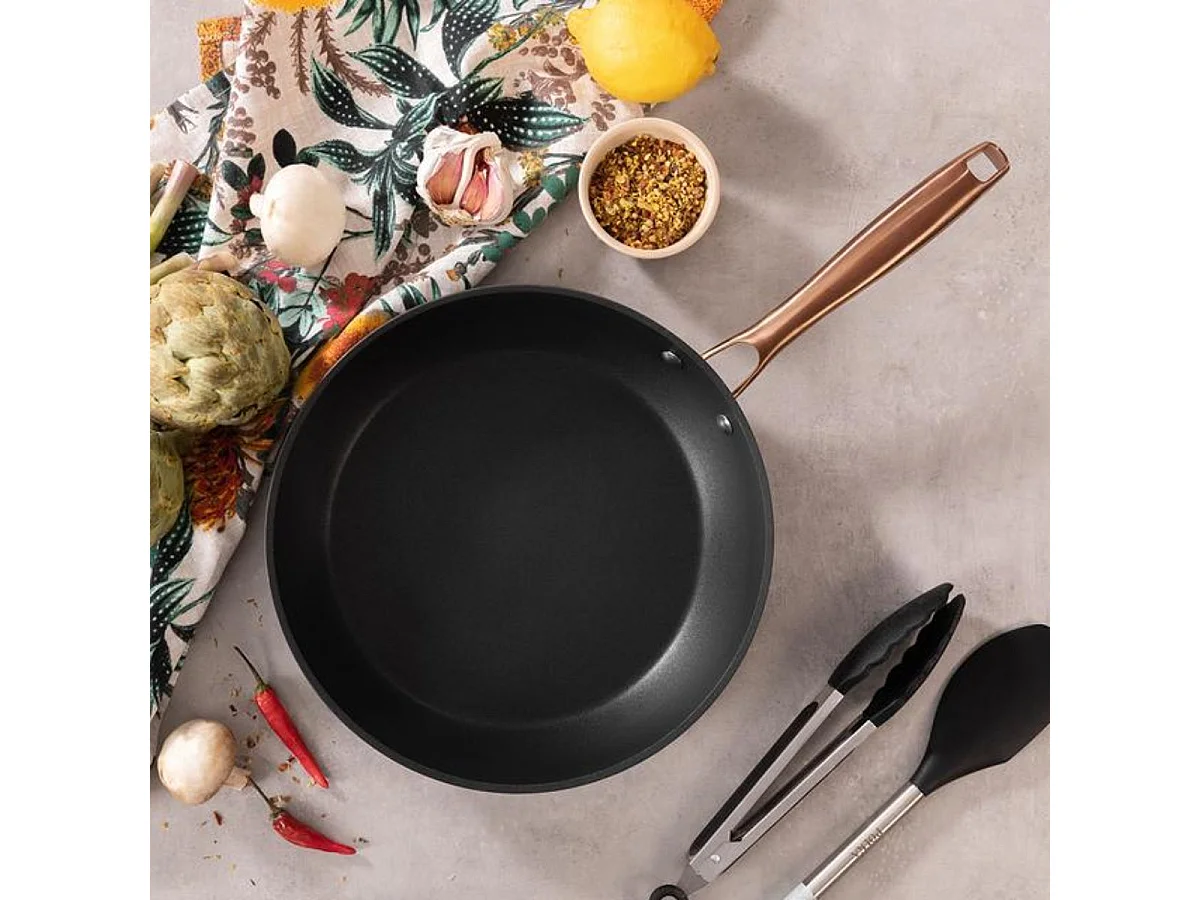 Sartén Cecotec Polka Fantasy 20 Bucket Golden aluminio forjado oro rosa Ø20 cm