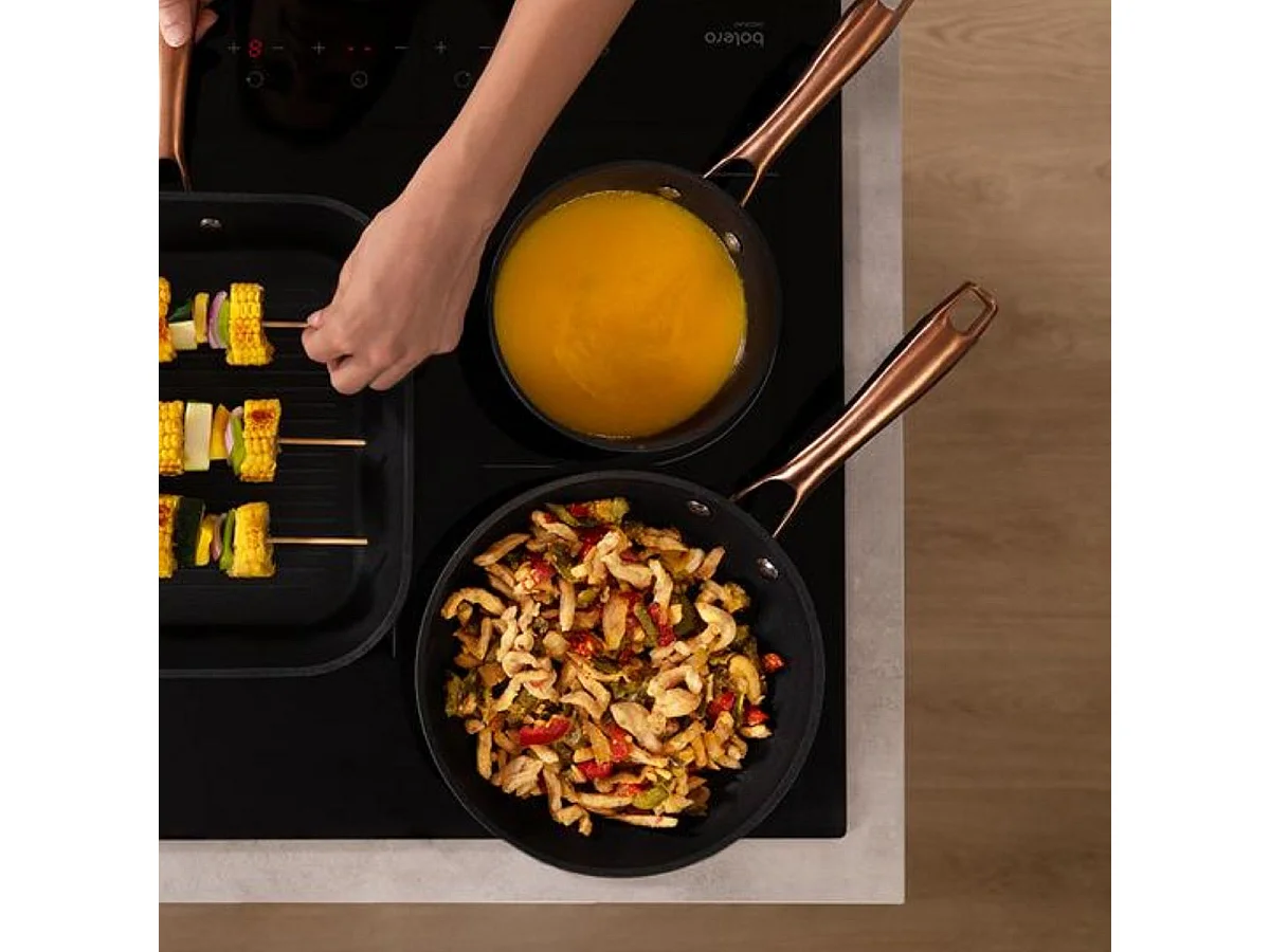 Sartén Cecotec Polka Fantasy 20 Bucket Golden aluminio forjado oro rosa Ø28 cm