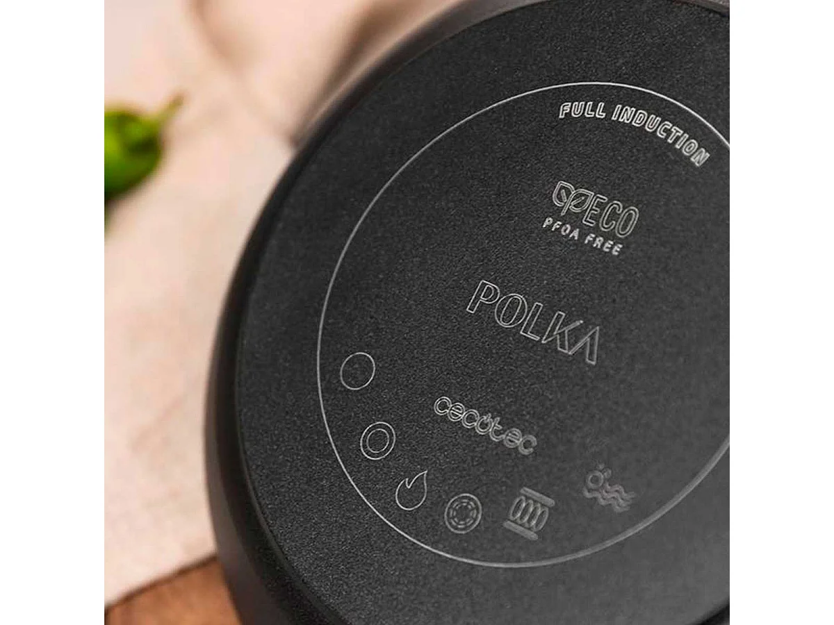 Sartén grill Cecotec Polka Platinum 28 Grill Thunder negro/azul Ø28 cm