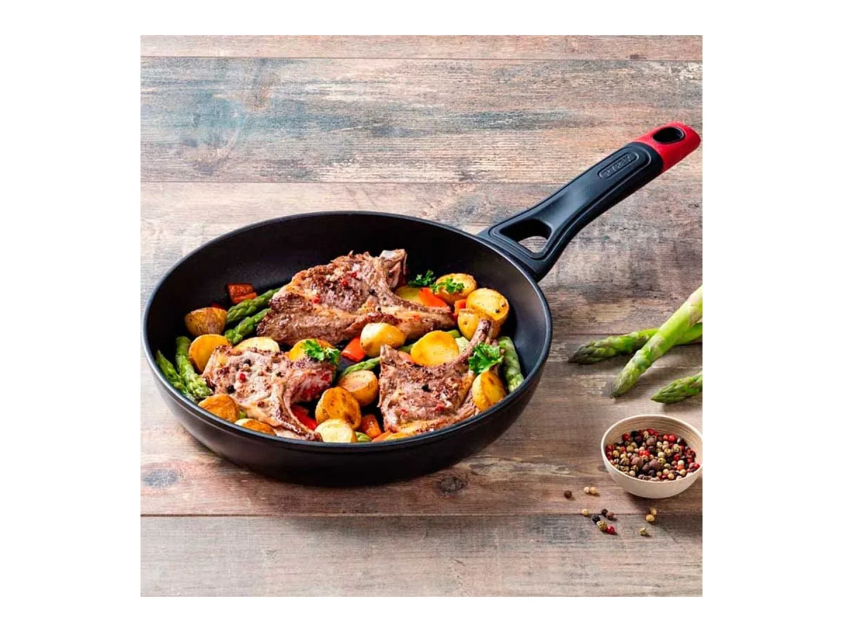 Poele - PYREX - 1455017 - En aluminium forgé - Antiadhésif - 24 cm - Sans PFAS