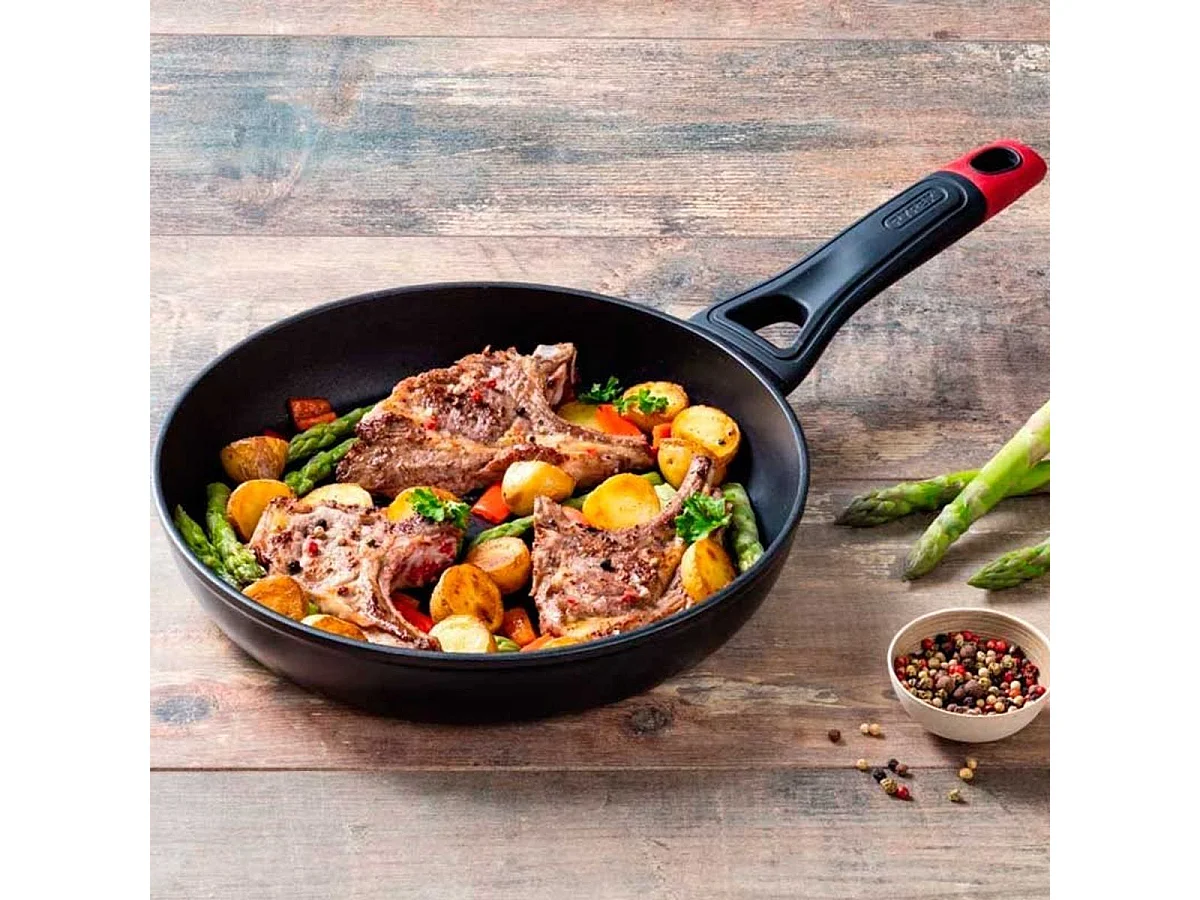 Poele - PYREX - 1455019 - En aluminium forgé - Antiadhésif - 28 cm - Sans PFAS