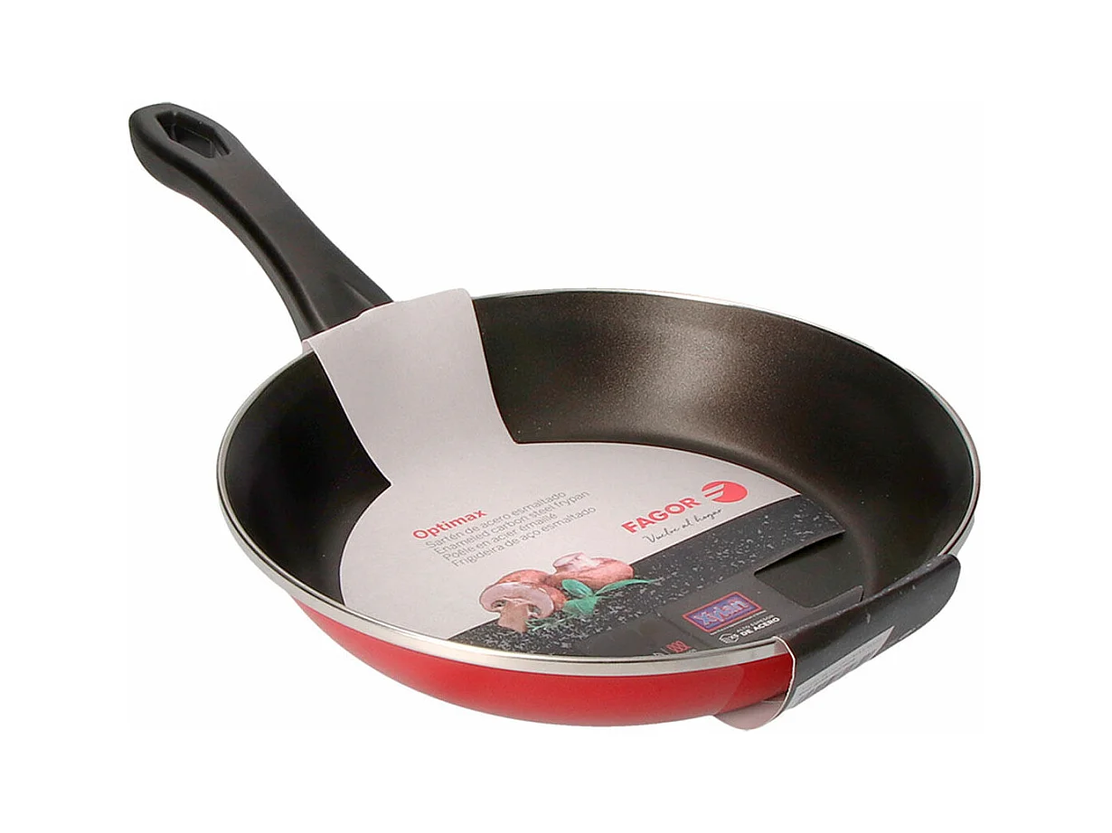 Sartén Optimax Fagor acero Aisi 430 rojo Ø20 cm