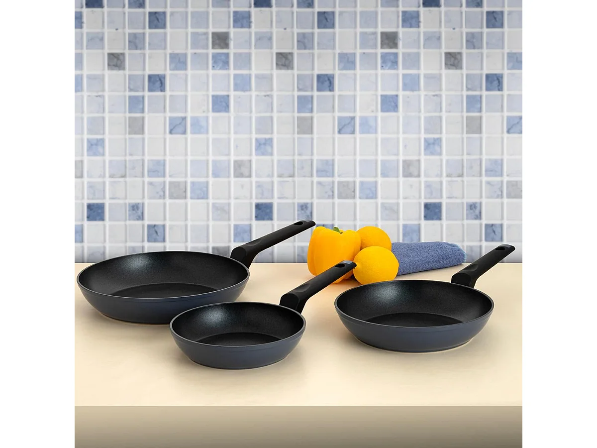 Set de 3 sartenes Horizonte Bidasoa aluminio forjado Ø18/Ø22/Ø26 cm