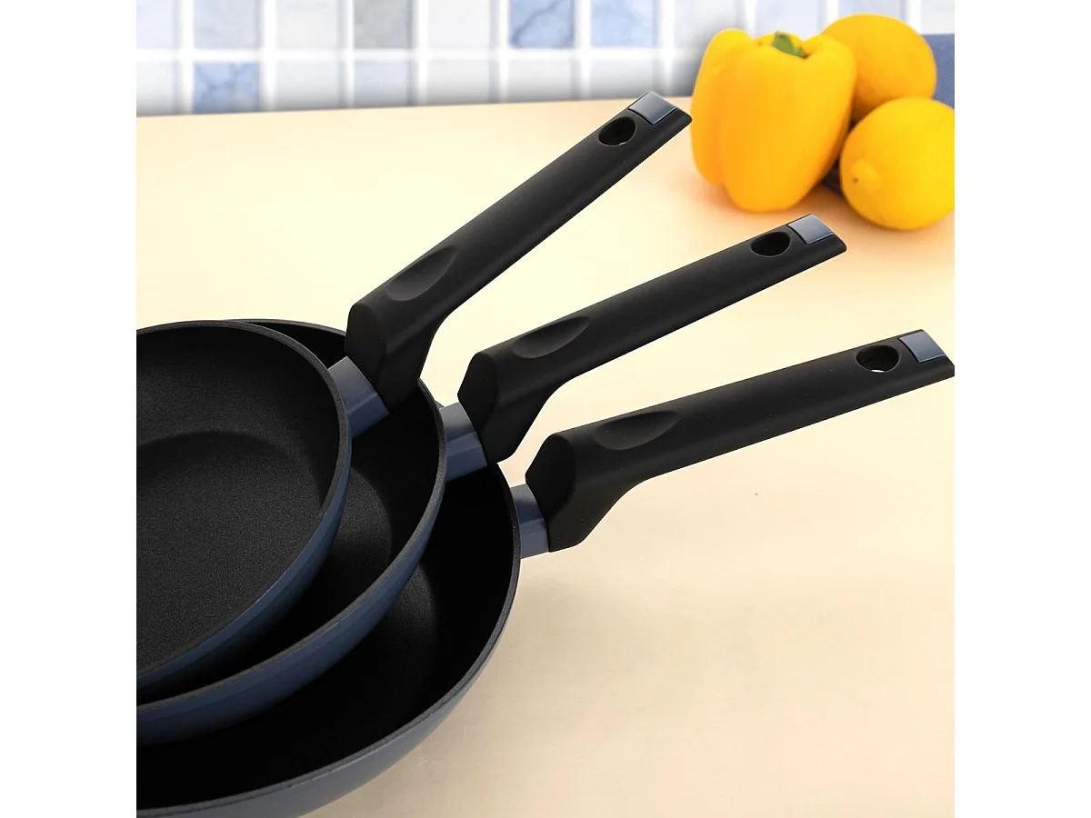 Set de 3 sartenes Horizonte Bidasoa aluminio forjado Ø18/Ø22/Ø26 cm