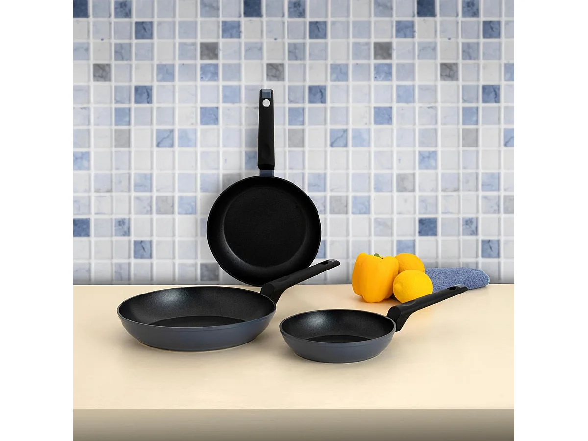 Set de 3 sartenes Horizonte Bidasoa aluminio forjado Ø18/Ø22/Ø26 cm