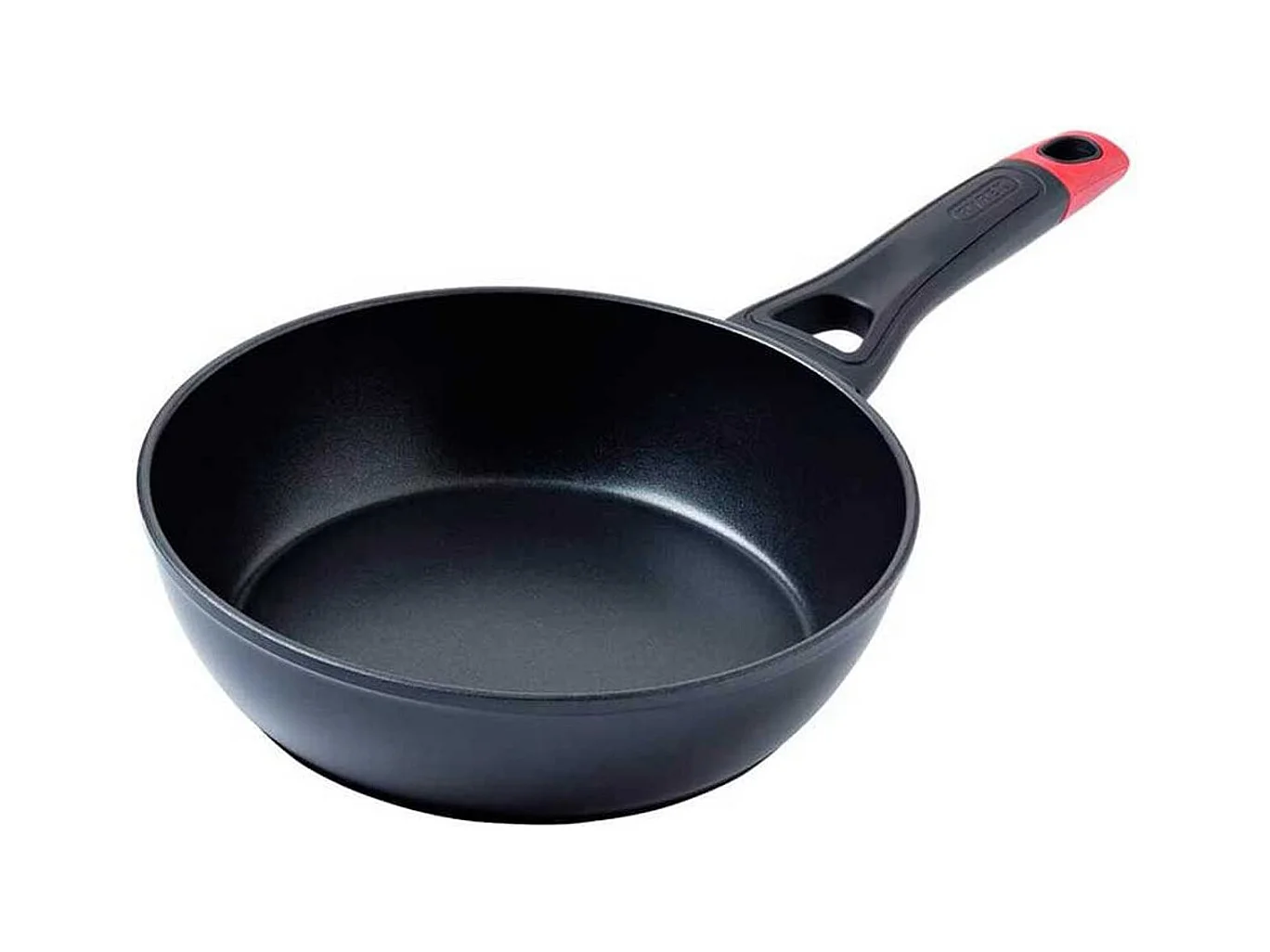 Sartén honda Óptima + Pyrex aluminio forjado negro Ø28 cm