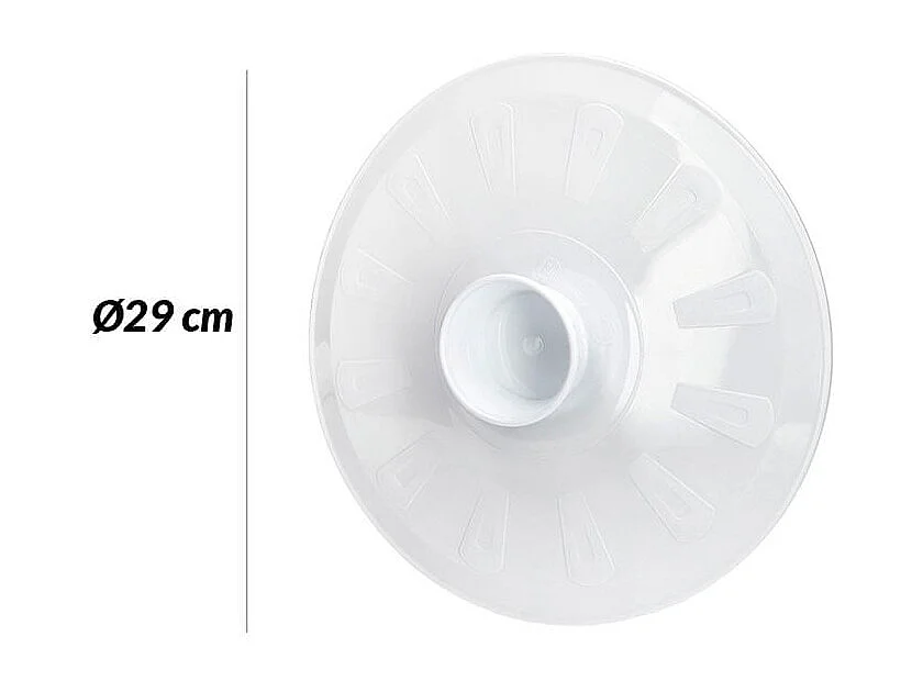 Tapa giratortillas Oryx PVC blanco Ø29 cm
