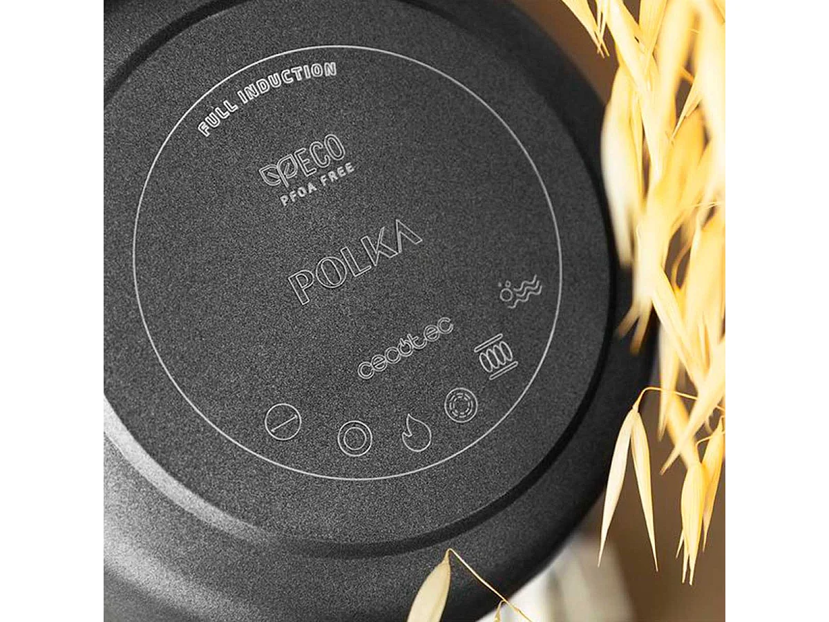 Sartén Cecotec Polka Excellence 28 Bucket Force negro Ø28 cm
