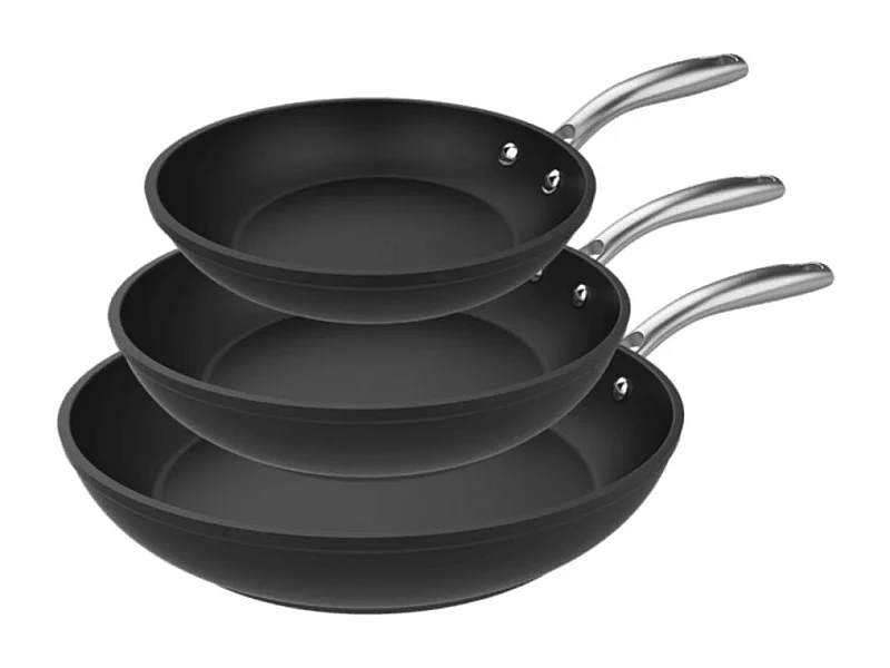 Set de 3 sartenes Cecotec Polka Fantasy Bucket aluminio forjado plateado Ø20/Ø24/Ø28 cm