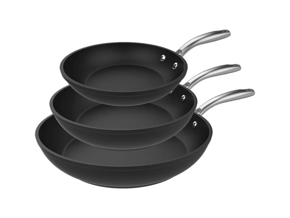 Set de 3 sartenes Cecotec Polka Fantasy Bucket aluminio forjado plateado Ø20/Ø24/Ø28 cm