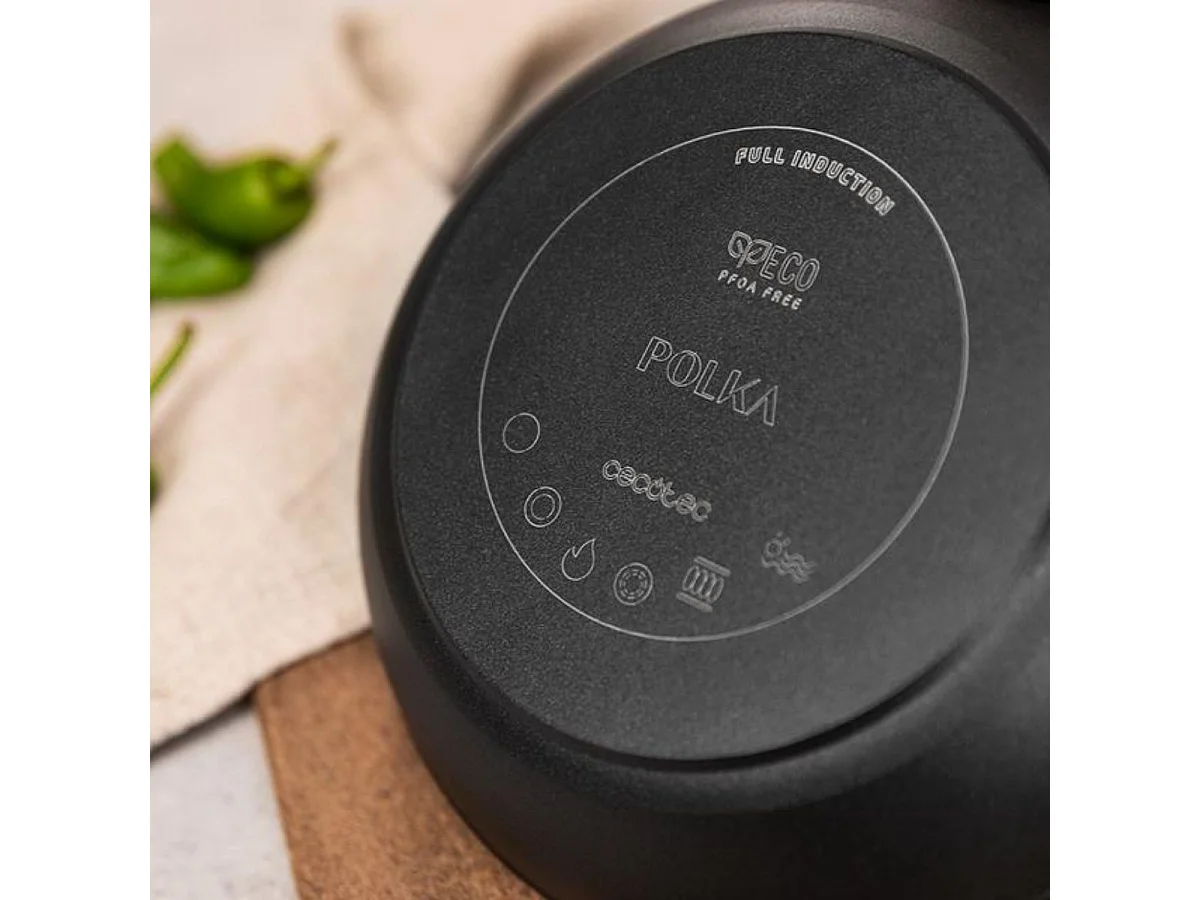 Sartén Cecotec Polka Platinum 20 Bucket Thunder aluminio forjado negro Ø20 cm