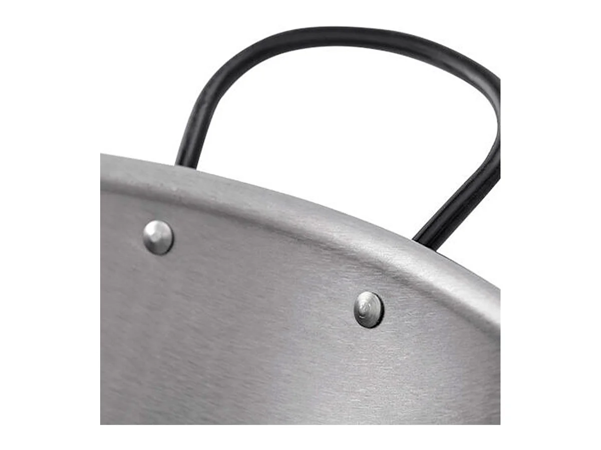 Sartén honda Vaello acero pulido especial arroces y calderetas inox Ø30 cm