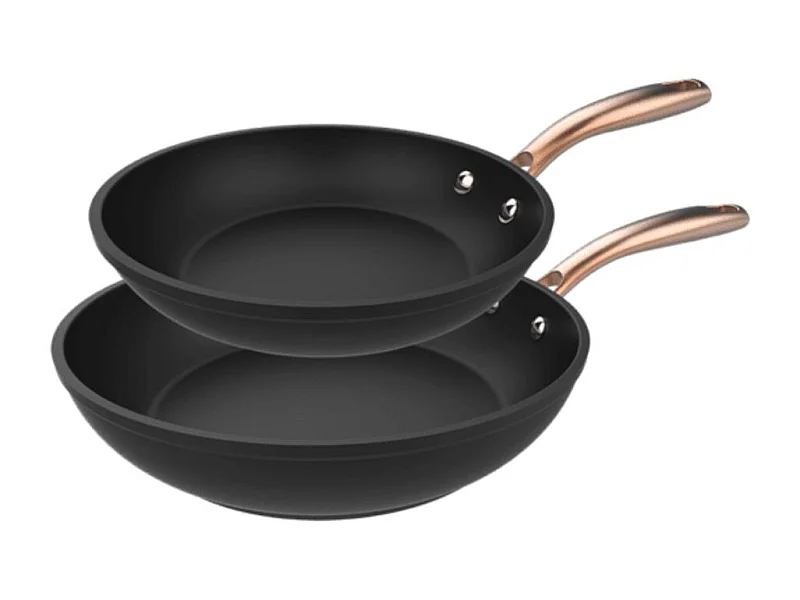 Set de 2 sartenes Cecotec Polka Fantasy Bucket aluminio forjado dorado Ø20/Ø24 cm