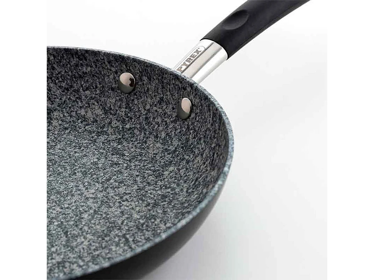 Sartén Artic Pyrex aluminio estampado antiadherente tricapa negro Ø28 cm