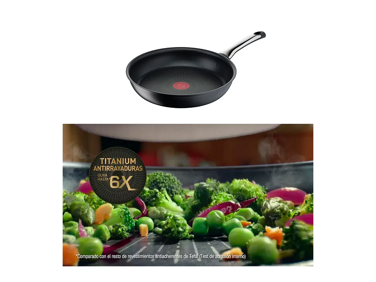 Sartén Excellence Tefal revestimiento antiadherente sistema Thermo-Fusion+ negro 24 cm