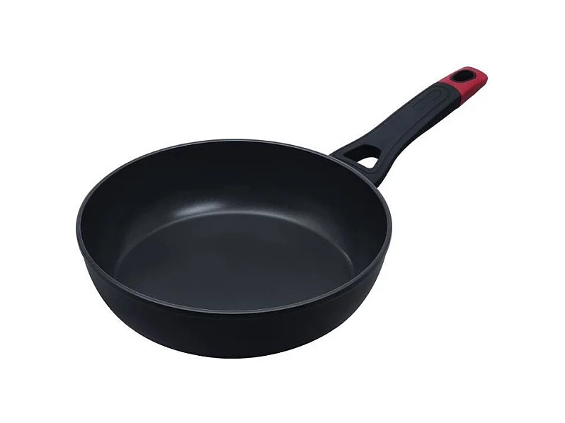 Sartén honda Óptima + Pyrex aluminio forjado negro Ø26 cm