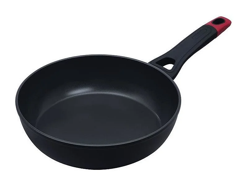 Sartén honda Óptima + Pyrex aluminio forjado negro Ø26 cm