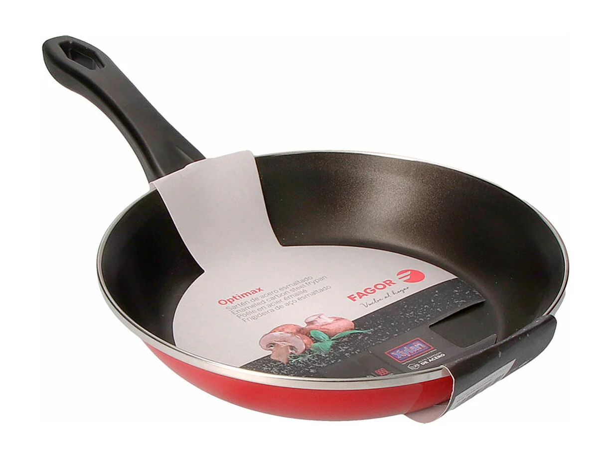 Sartén Optimax Fagor acero Aisi 430 rojo Ø30 cm