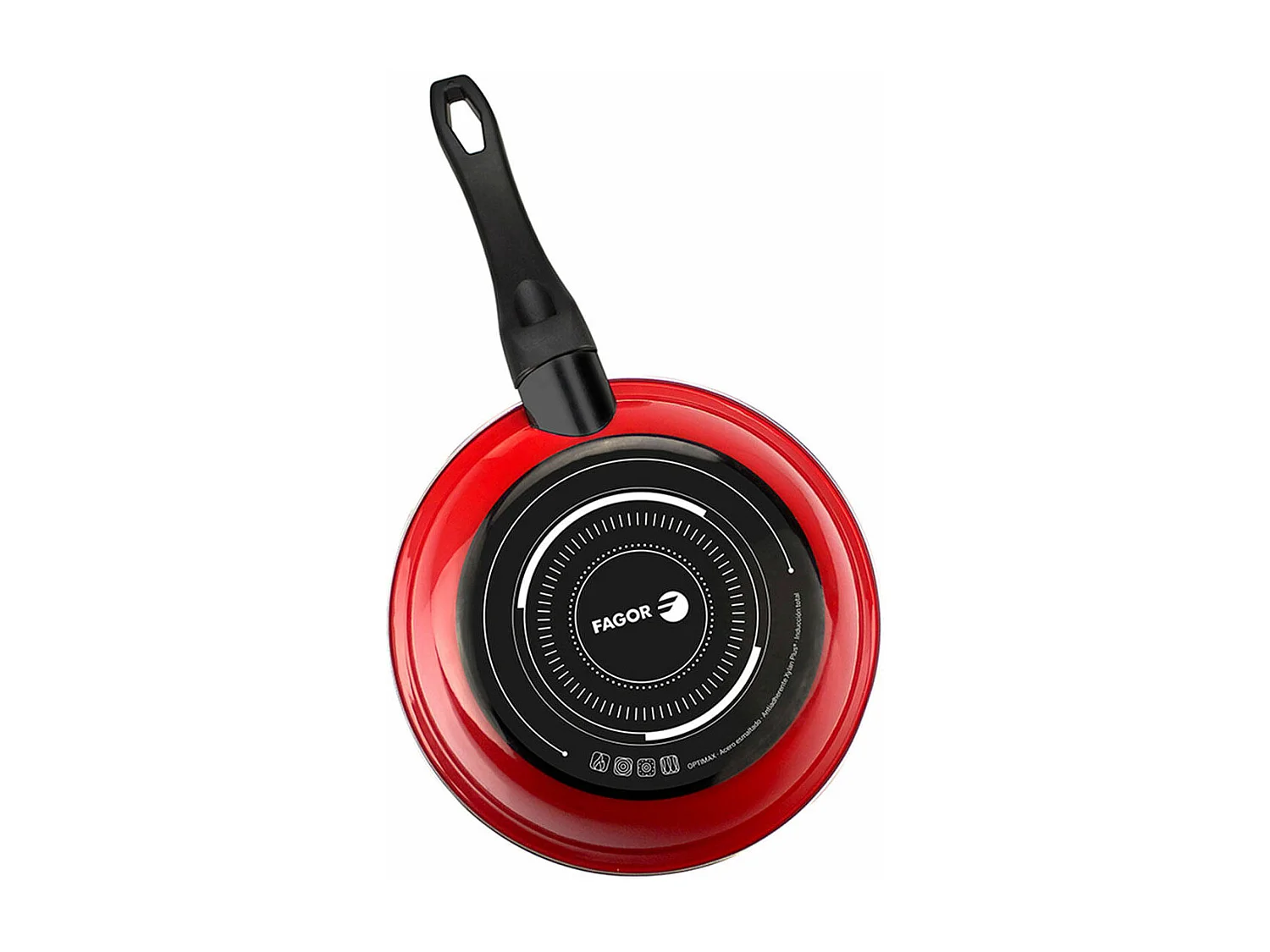 Sartén Optimax Fagor acero Aisi 430 rojo Ø24 cm