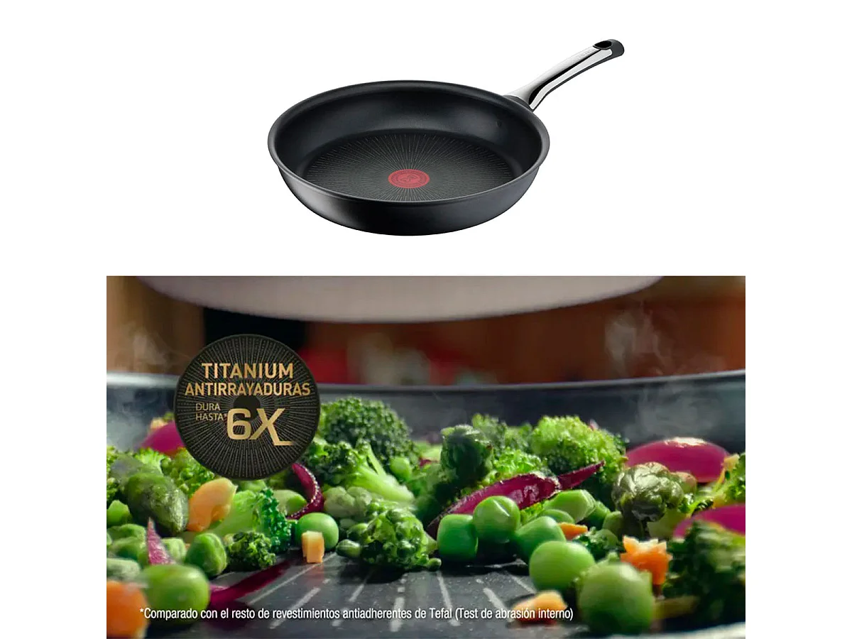 Sartén Excellence Tefal revestimiento antiadherente sistema Thermo-Fusion+ negro 26 cm