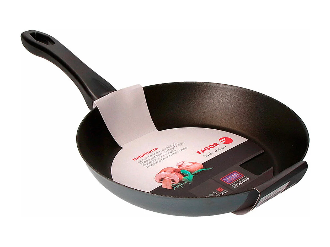 Sartén Indutherm Fagor acero Aisi 430 negro Ø26 cm