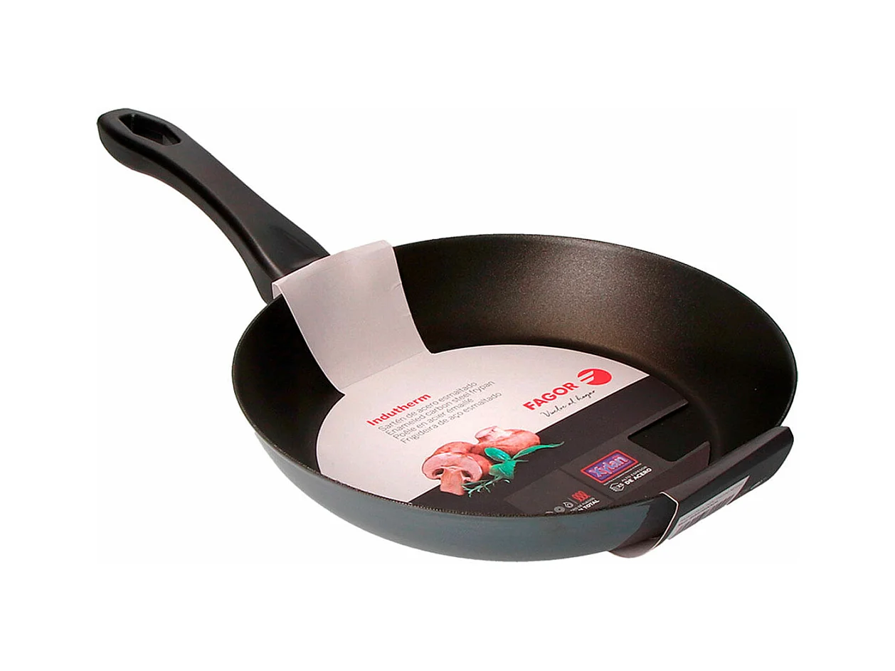 Sartén Indutherm Fagor acero Aisi 430 negro Ø28 cm