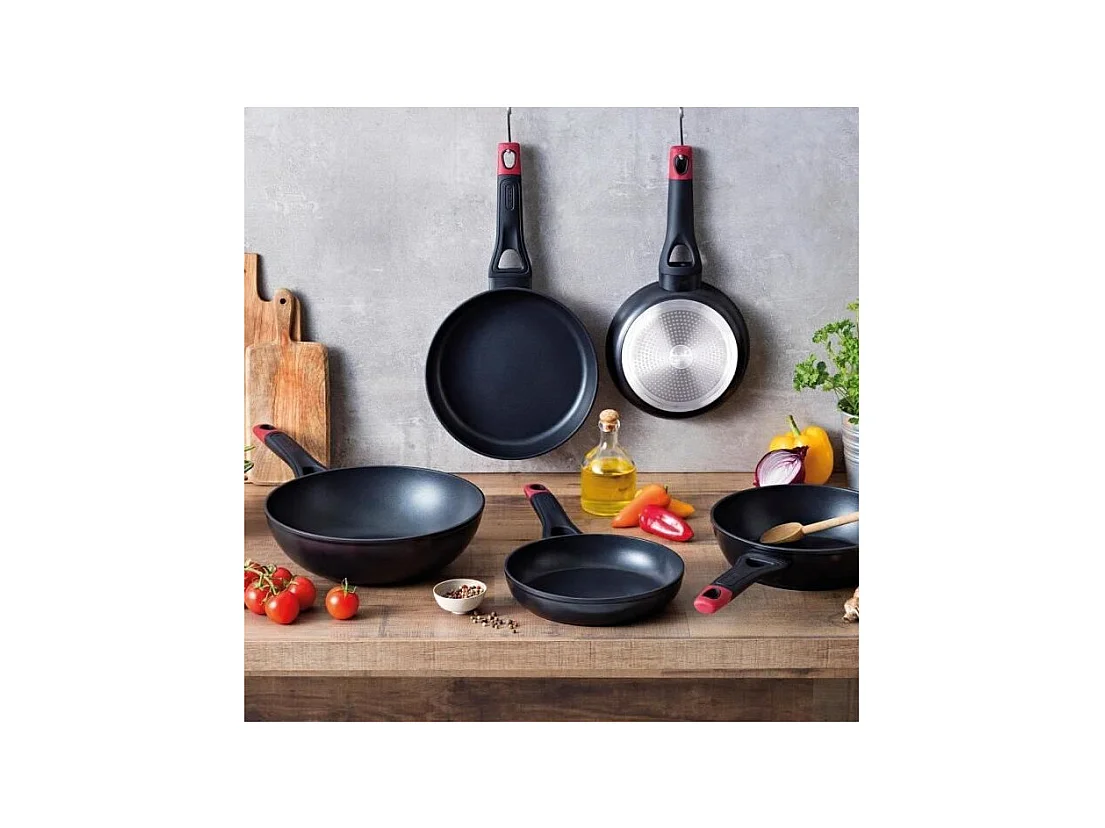 Poele profonde - PYREX - 1455025 - En aluminium forgé - Antiadhésif - 24 cm - Sans PFAS