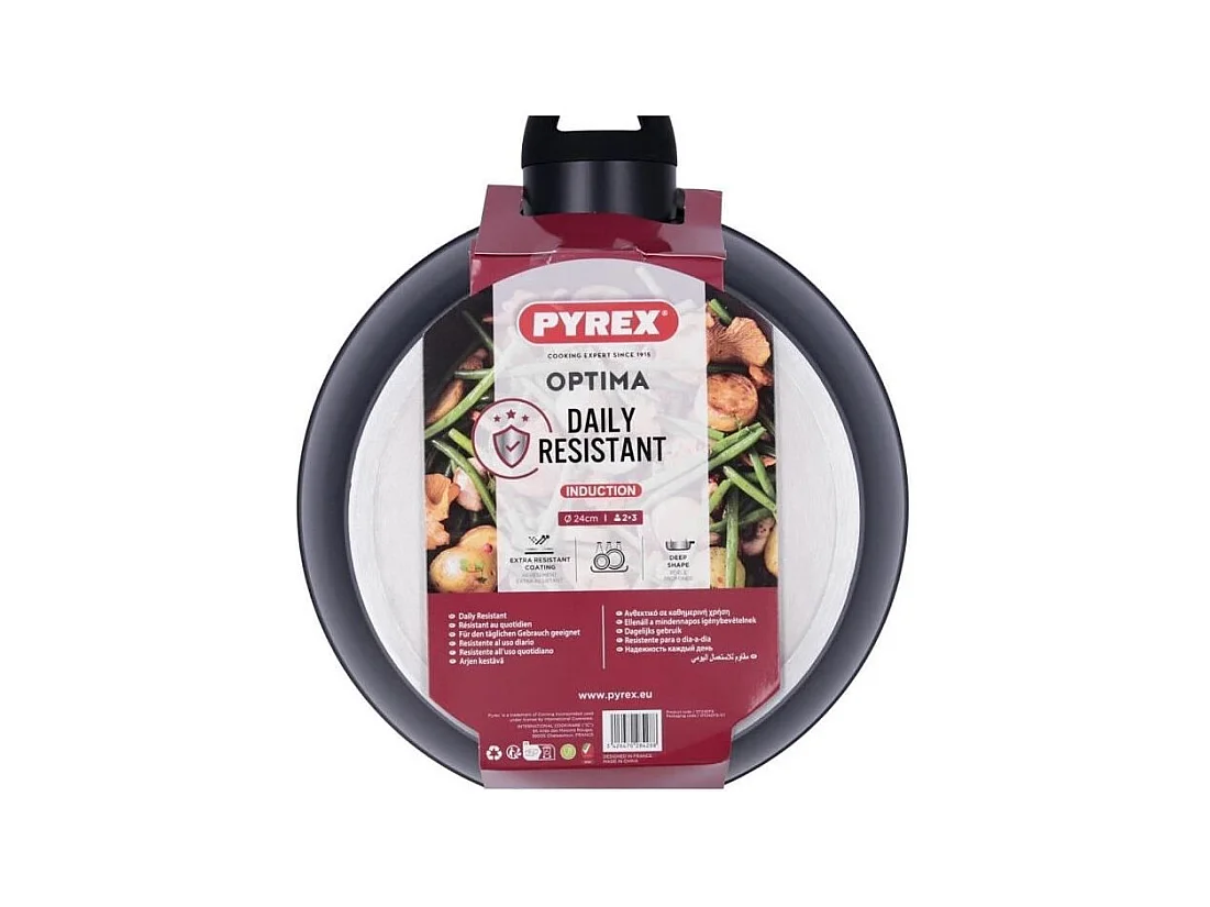 Poele profonde - PYREX - 1455025 - En aluminium forgé - Antiadhésif - 24 cm - Sans PFAS