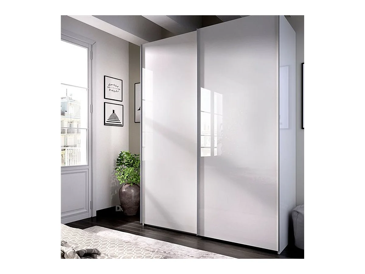 Armario Slide 2 ptas correderas 150 blanco brillo 03K12132