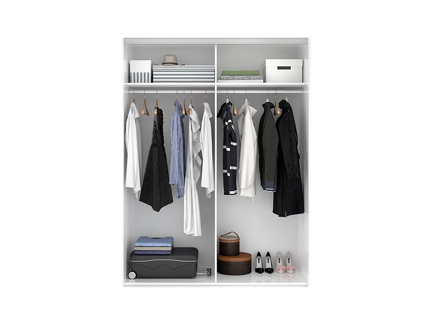 Armario Slide 2 ptas correderas 150 blanco brillo 03K12132