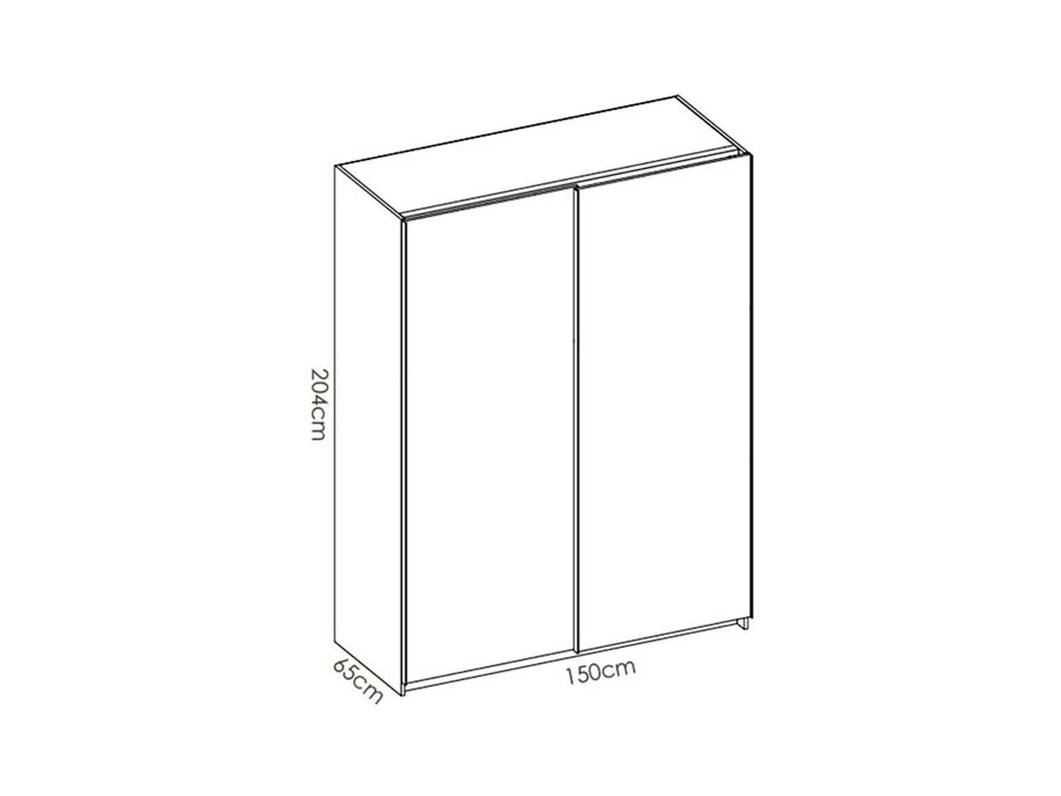 Armario Slide 2 ptas correderas 150 blanco brillo 03K12132