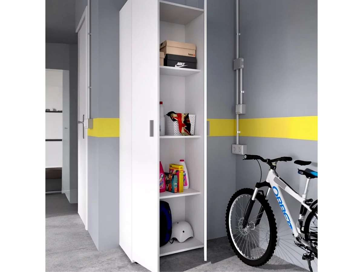 Armario auxiliar Fit 4 compartimentos blanco 190x61x35 cm