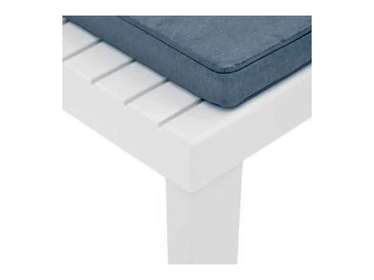 Conjunto Molok 4 asientos con cojín+mesa blanco/gris