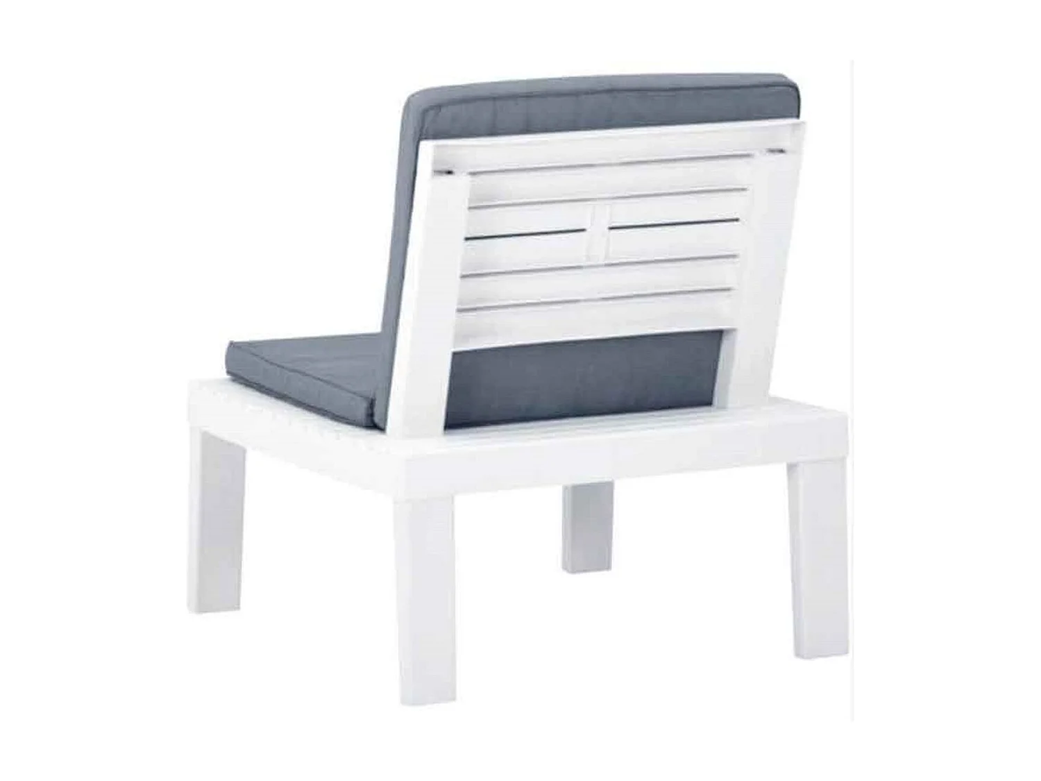 Conjunto Molok 4 asientos con cojín+mesa blanco/gris