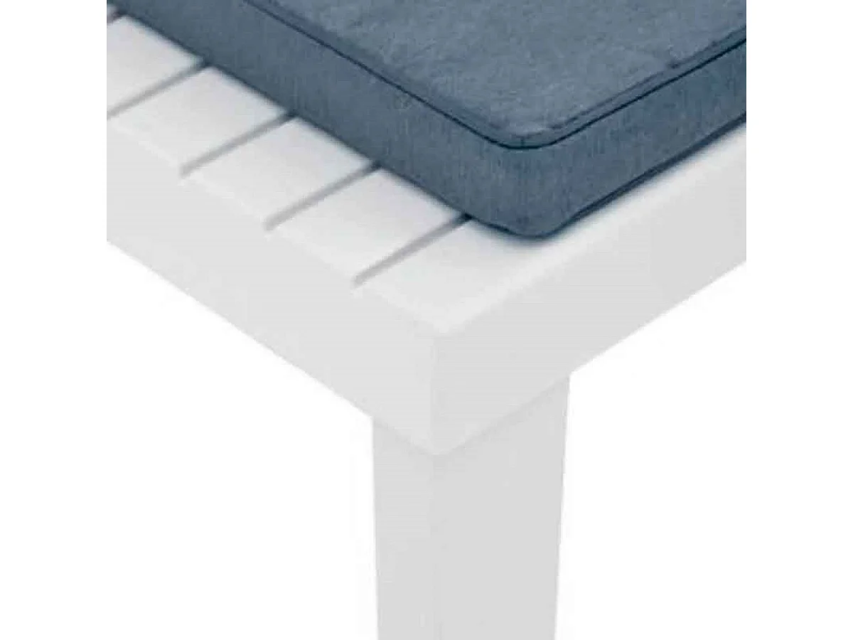 Conjunto Molok 4 asientos con cojín+mesa blanco/gris