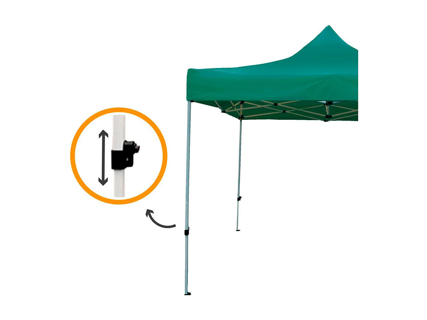 Carpa gazebo Aktive Garden plegable altura ajustable verde 220/320x300x300 cm