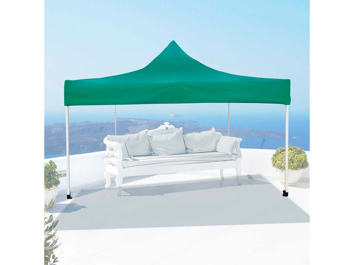 Carpa gazebo Aktive Garden plegable altura ajustable verde 220/320x300x300 cm